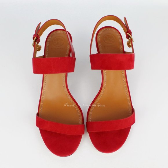 NEW Tory Burch Mini Benton Wedged Sandals–Workwear to Weekend /Wedding or Brunch - Picture 4 of 15